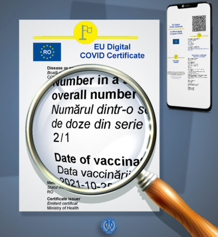 Au fost implementate noile marcaje pe certificatele digitale UE COVID, conform noilor norme europene de codificare